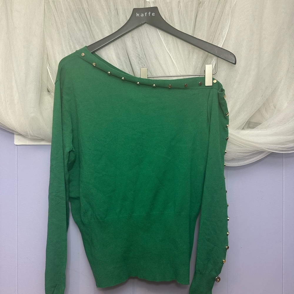 Liu Jo off shoulder Green Sweater